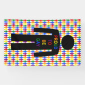 LGBTQ-Man Silhouette en RegenboogMannen Spandoek (Horizontaal)