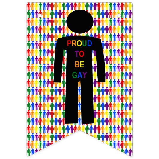 LGBTQ-Man Silhouette en RegenboogMannen Vlaggetjes (Eerste vlag)