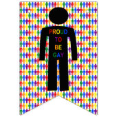 LGBTQ-Man Silhouette en RegenboogMannen Vlaggetjes (Derde vlag)