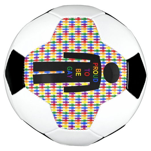 LGBTQ-Man Silhouette en RegenboogMannen Voetbal (Gedraaid)