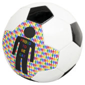LGBTQ-Man Silhouette en RegenboogMannen Voetbal (Drie kwart)
