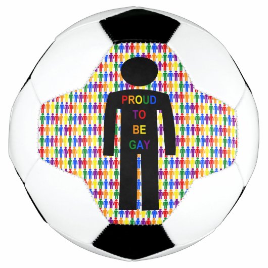 LGBTQ-Man Silhouette en RegenboogMannen Voetbal (Voorkant)