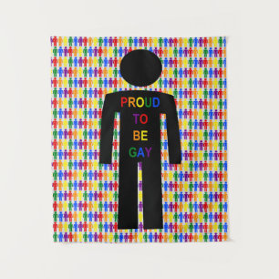 LGBTQ-Man Silhouette en RegenboogMannen Wandkleed