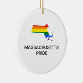 LGBTQ MASSACHUSETTS PRIDE Ceramic Ornament (Rechts)