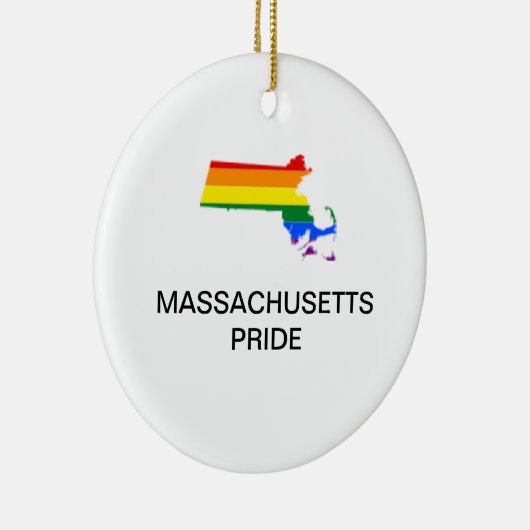 LGBTQ MASSACHUSETTS PRIDE Ceramic Ornament (Rechts)