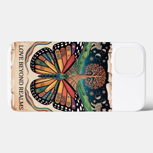 LGBTQ Maya Butterfly Art | Rainbow Pride Case-Mate iPhone Case (Achterkant (horizontaal))