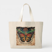 LGBTQ Maya Butterfly | Rainbow Pride Grote Tote Bag (Achterkant)