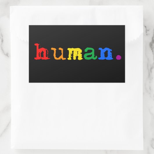 LGBTQ+ mens Rechthoekige Sticker (Tas)