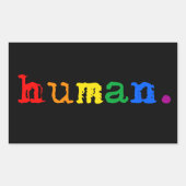 LGBTQ+ mens Rechthoekige Sticker (Voorkant)