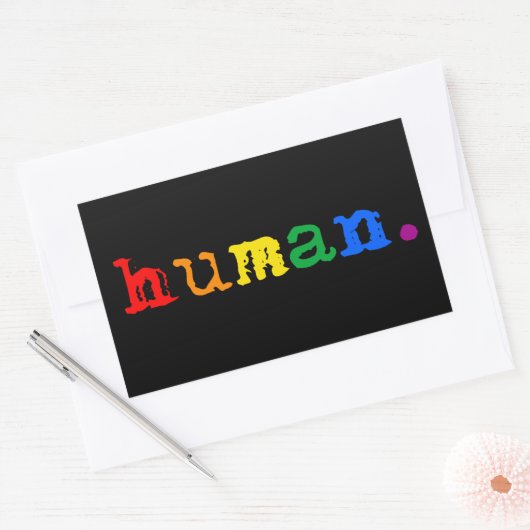 LGBTQ+ mens Rechthoekige Sticker (Envelop)