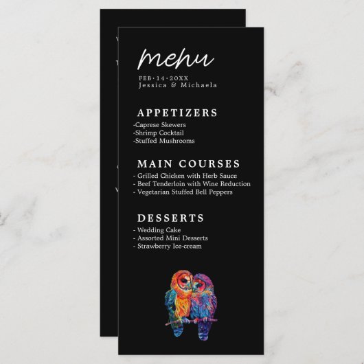 🌈LGBTQ+ MENU + Tekst Budget Eeuwige Eenheid (Voorkant / Achterkant)