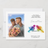 LGBTQ+ met foto Rainbow Lovebirds Kaart (Achterkant)