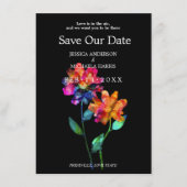 🌈 LGBTQ Met Foto Save the Date Petals & Pride (Voorkant)