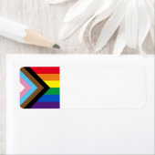 Lgbtq met inbegrip van de vlag van de regenbooghom etiket (Insitu)