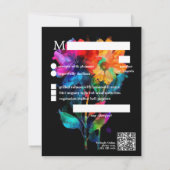 🌈 LGBTQ Met menu en QR-code Petals & Pride (Achterkant)