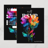 🌈 LGBTQ Met menu en QR-code Petals & Pride (Voorkant / Achterkant)