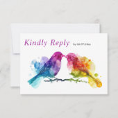 LGBTQ+ met menu keuze Rainbow Lovebirds (Voorkant)