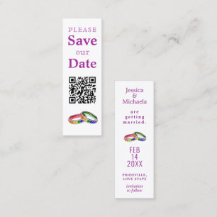 LGBTQ+ met QR 🌈 Verstrengeld in Pride – Mini Bewa Contactkaartje