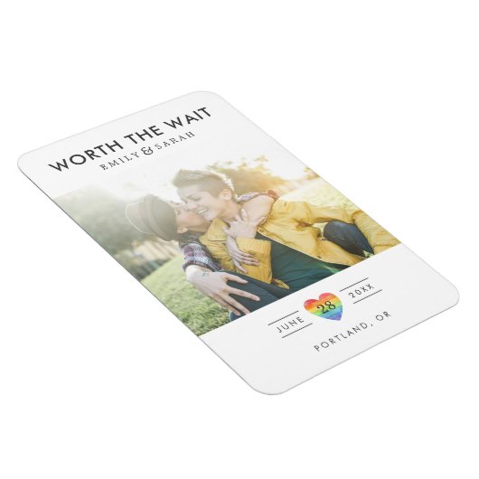 LGBTQ met uitgestelde weddenschap Opslaan Datum me Magneet (Rechterzijde)