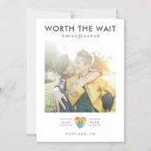 LGBTQ met uitgestelde weddenschap Opslaan Datum me Magnetische Uitnodiging (Voorkant)