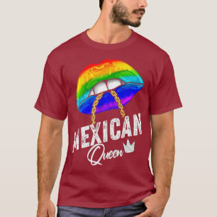 LGBTQ Mexicaanse Koningin Sterke Gay Vrouwen Manne T-shirt