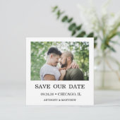 LGBTQ moderne foto Save The Date (Staand voorkant)