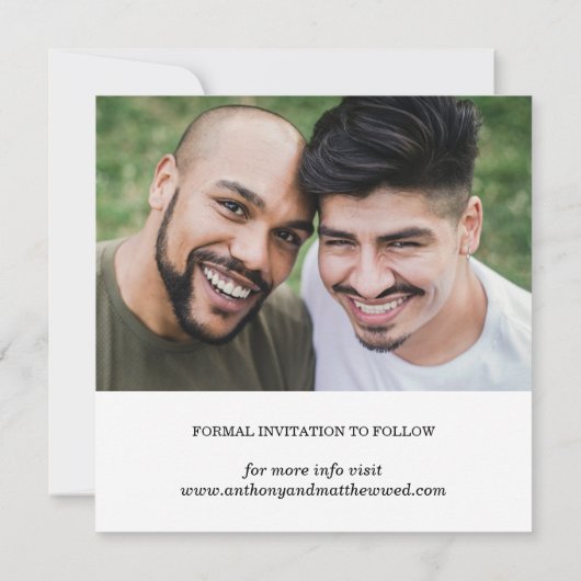 LGBTQ moderne foto Save The Date (Achterkant)