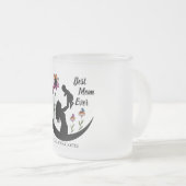 LGBTQ-Moederdag, beste mama ooit, Lesbische vlag Matglas Koffiemok (Voorkant rechts)