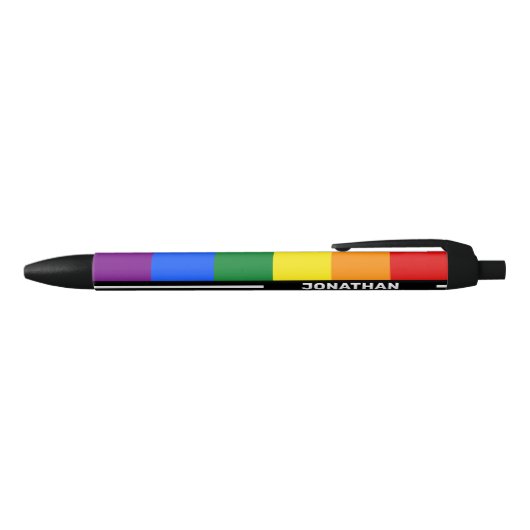 LGBTQ  naam Gay Pride Flag Rainbow Blauwe Inkt Pen (Bovenkant)