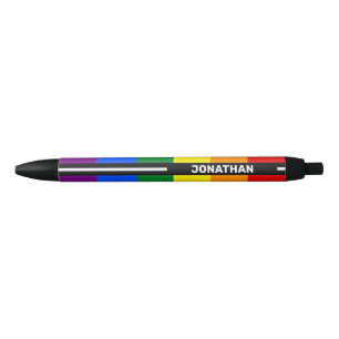 LGBTQ naam Gay Pride Flag Rainbow Blauwe Inkt Pen