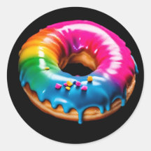 Lgbtq+ neon pride donut