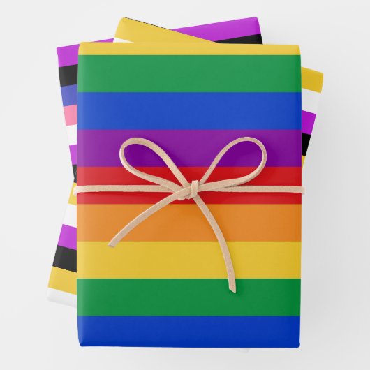 LGBTQ, niet binair, Gendervloeistofvlaggen Inpakpapier Vel (In situ)