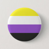 LGBTQ Nonbinary Pride Flag Ronde Button 5,7 Cm (Voorkant)