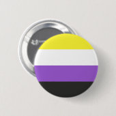 LGBTQ Nonbinary Pride Flag Ronde Button 5,7 Cm (Voorkant /achterkant)