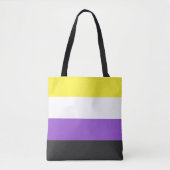 LGBTQ Nonbinary Pride Flag Tote Bag (Voorkant)