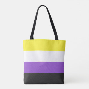 LGBTQ Nonbinary Pride Flag Tote Bag