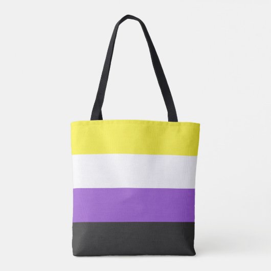 LGBTQ Nonbinary Pride Flag Tote Bag (Achterkant)