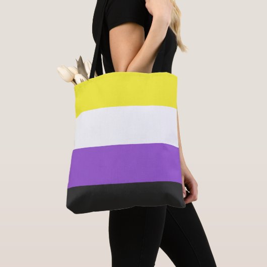 LGBTQ Nonbinary Pride Flag Tote Bag (Dichtbij)