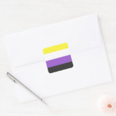 LGBTQ Nonbinary Pride Flag Vierkante Sticker (Envelop)