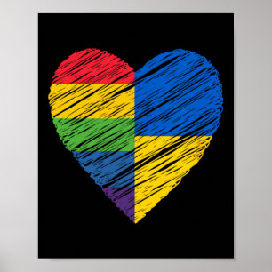 Lgbtq Oekraine Gay Pride Hart Voor Homoseksuelen E Poster