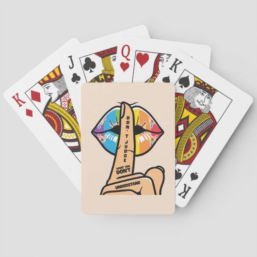 LGBTQ - Oordeel niet wat je niet begrijpt Pokerkaarten (Achterkant)