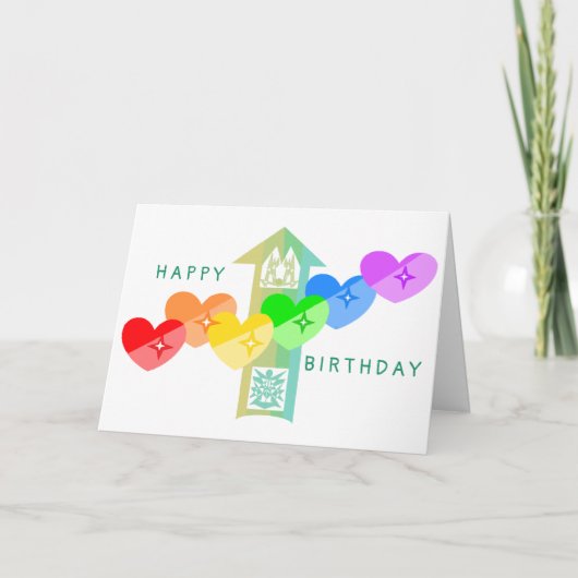 LGBTQ Originele Kunst Verjaardag Kaart (Voorkant)