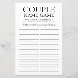 LGBTQ — Paar Name Game Rustic