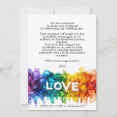 🌈 🐦 LGBTQ Painted With Love wedding  Kaart (Achterkant)