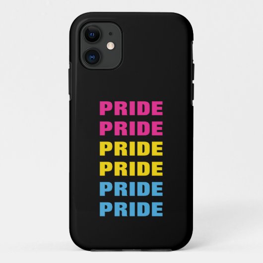 LGBTQ Panseksuele Pride Aanpasbare Herhaalde Tekst Case-Mate iPhone Case (Achterkant)