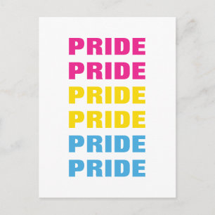 LGBTQ Panseksuele Trots Aanpasbare Herhaalde Tekst Briefkaart