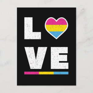 LGBTQ Pansexual Pride Flag Distress Grunge Love Briefkaart