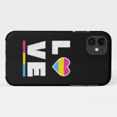 LGBTQ Pansexual Pride Flag Distress Grunge Love Case-Mate iPhone Case (Achterkant (horizontaal))