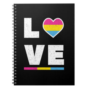 LGBTQ Pansexual Pride Flag Distress Grunge Love Notitieboek