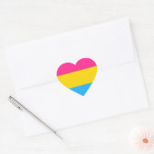 LGBTQ Pansexual Pride Flag Hart Sticker (Envelop)